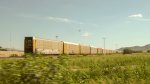 Autoracks in the yard at Ford Hermosillo Assembly plant